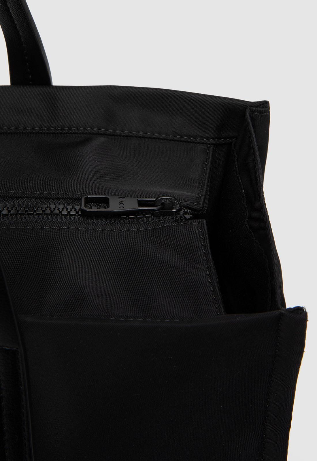 Cartera Tote Brooklyn Black Black Bubba-4