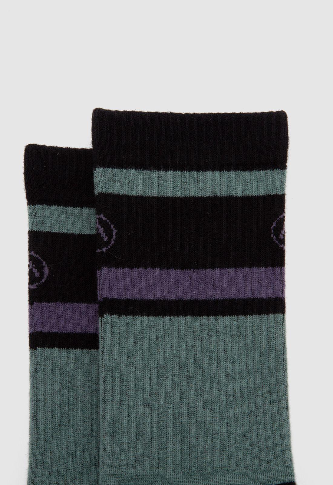 Calcetin Logo Verde Black Bubba-2