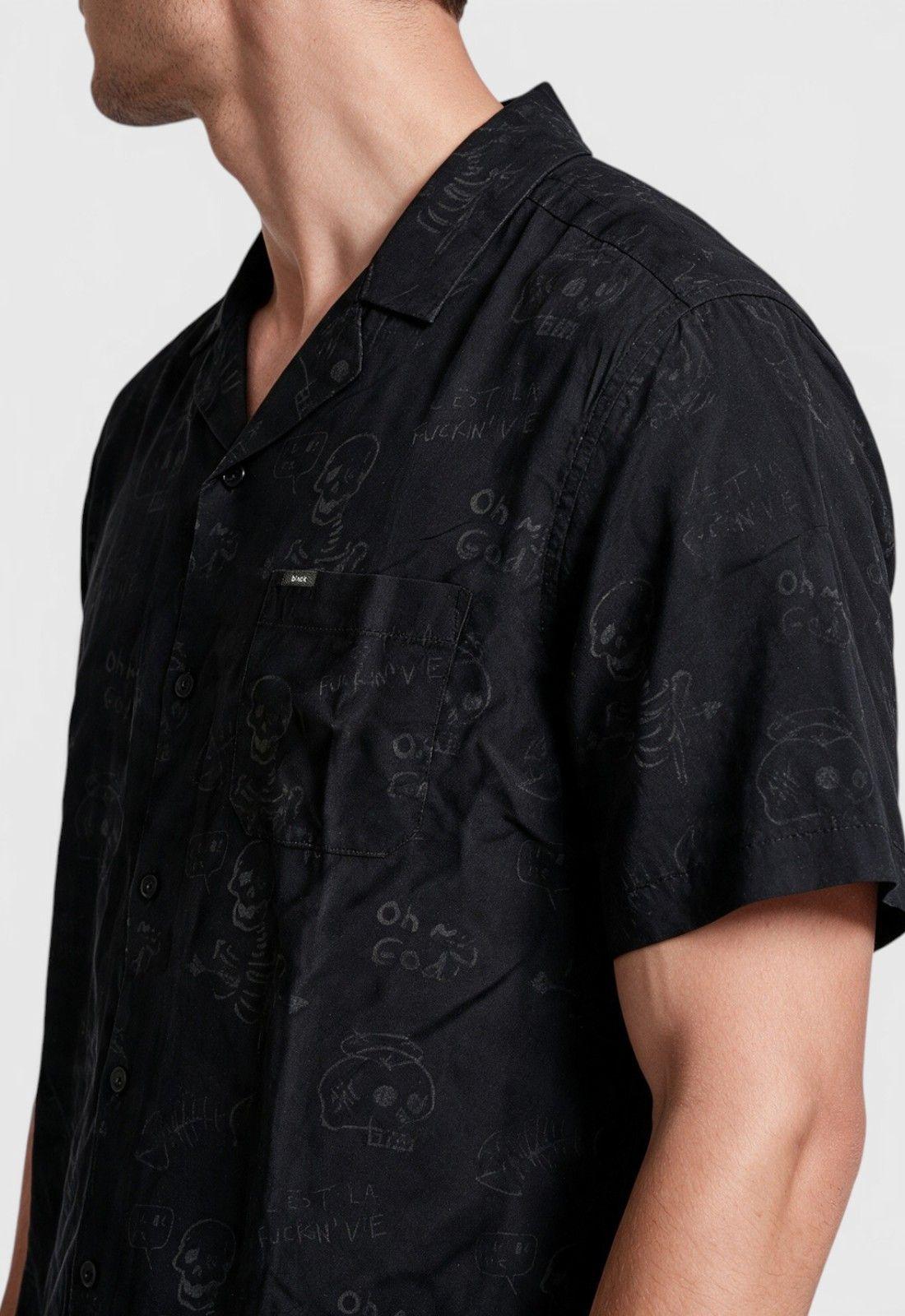 Camisa Viscosa Fear Negro Black Bubba-2