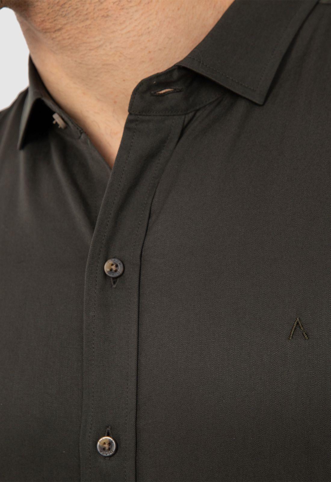 Camisa Soft Manga Larga Dark Green Black Bubba-3