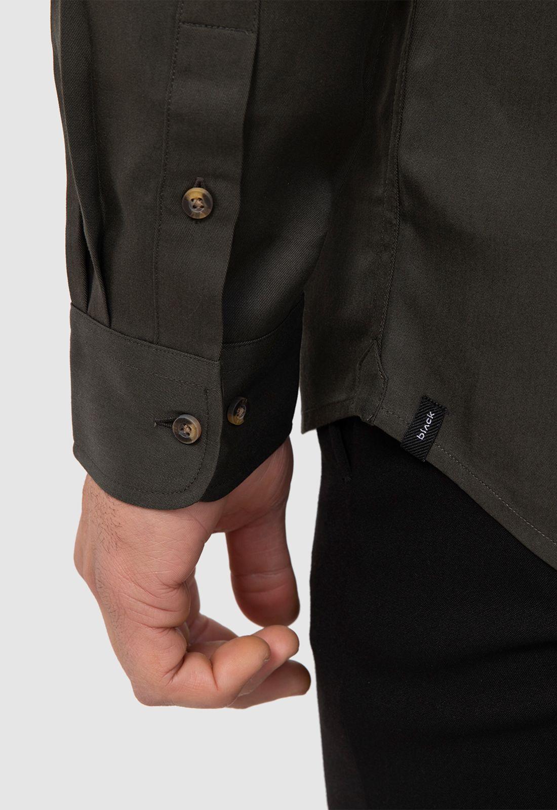 Camisa Soft Manga Larga Dark Green Black Bubba-4