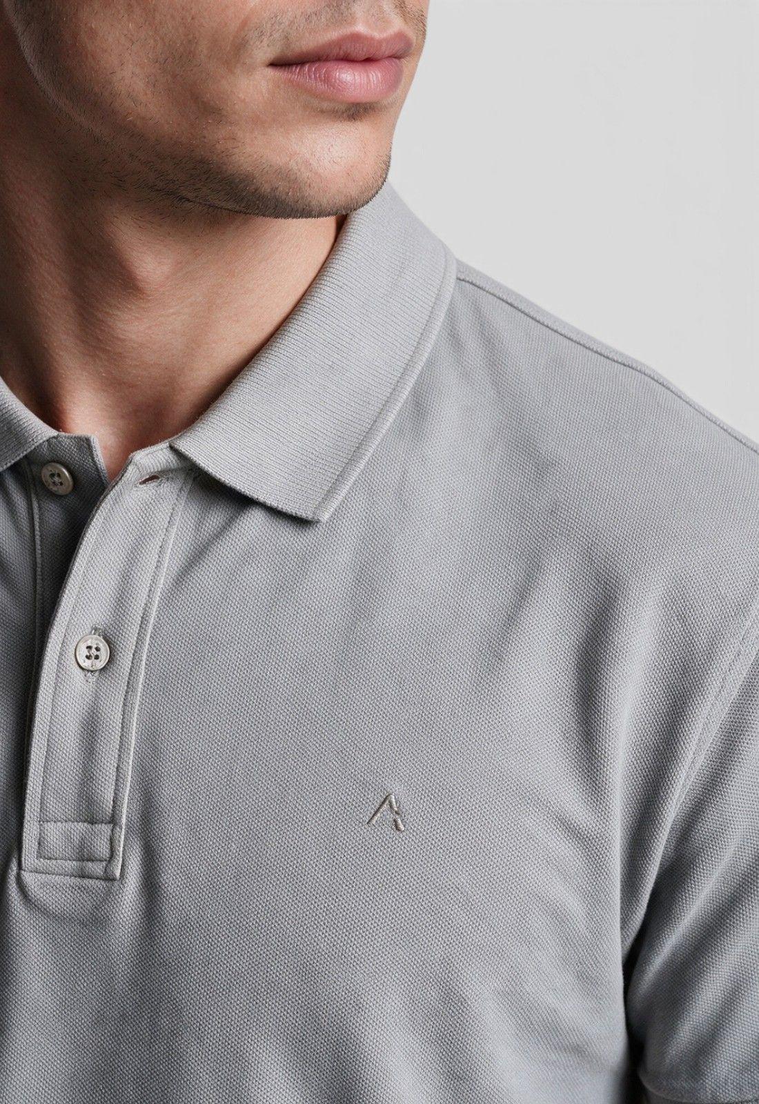 Polera Pique Algodón Gris Claro Black Bubba-3