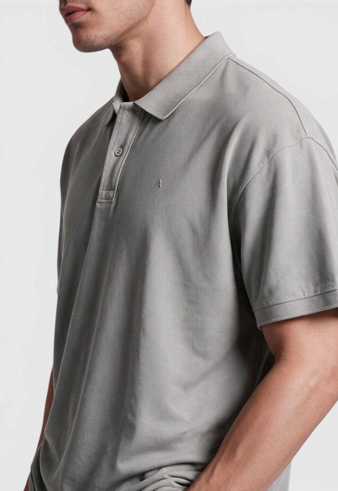 Polera Pique Algodón Gris Claro Black Bubba-4