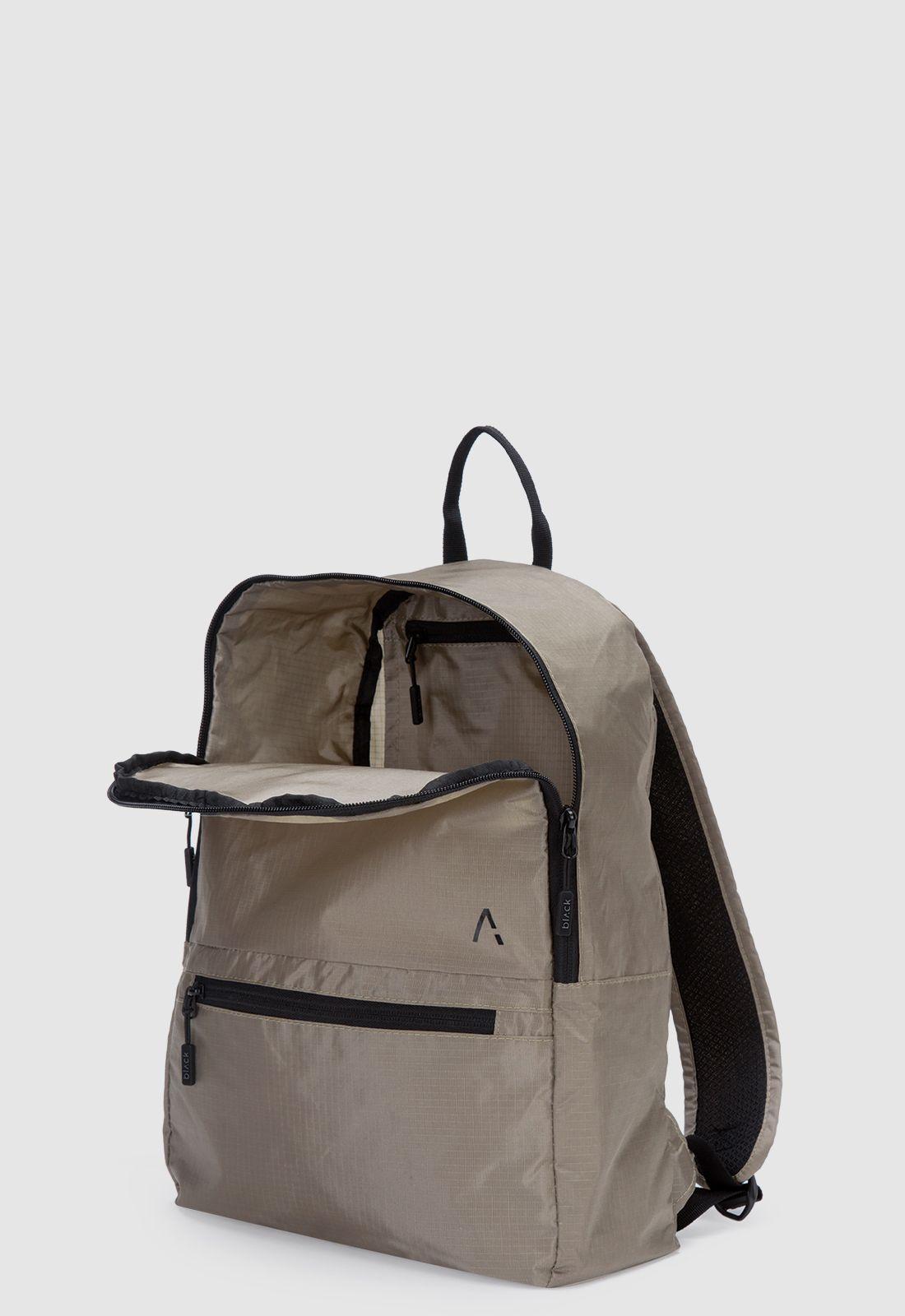 Mochila Plegable Ripstop Sand Black Bubba-4