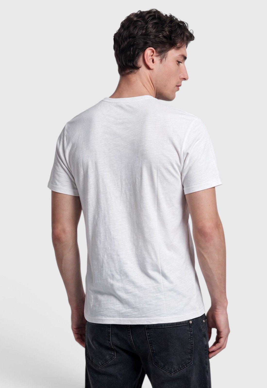 Polera Slub Cotton Manga Corta Blanca Black Bubba-1