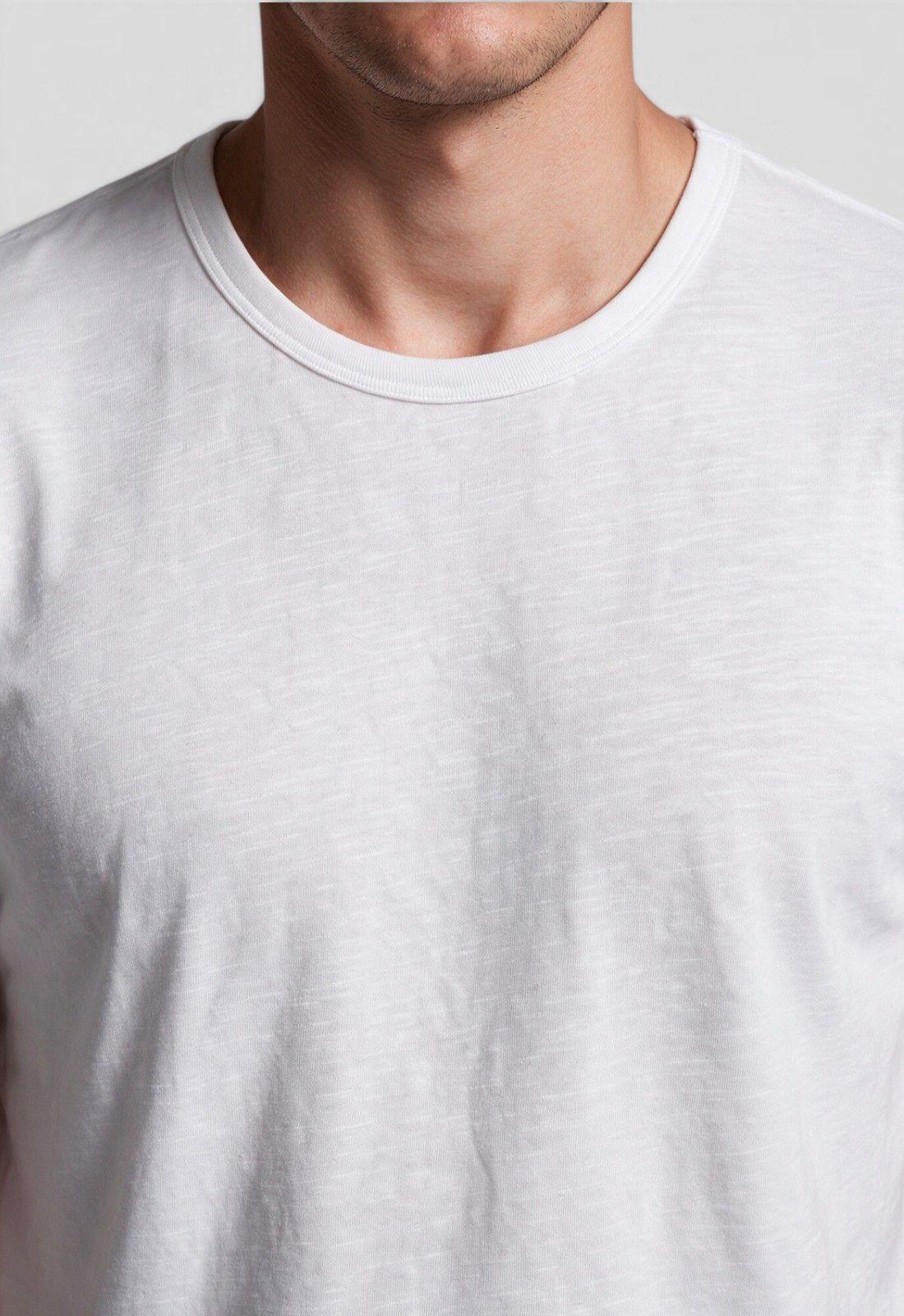 Polera Slub Cotton Manga Corta Blanca Black Bubba-4