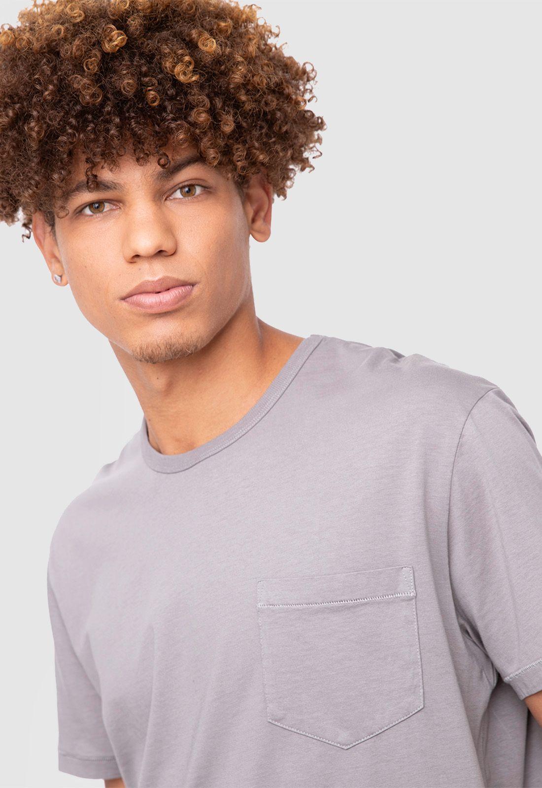 Organic Cotton  Tee Grey  Black Bubba-2