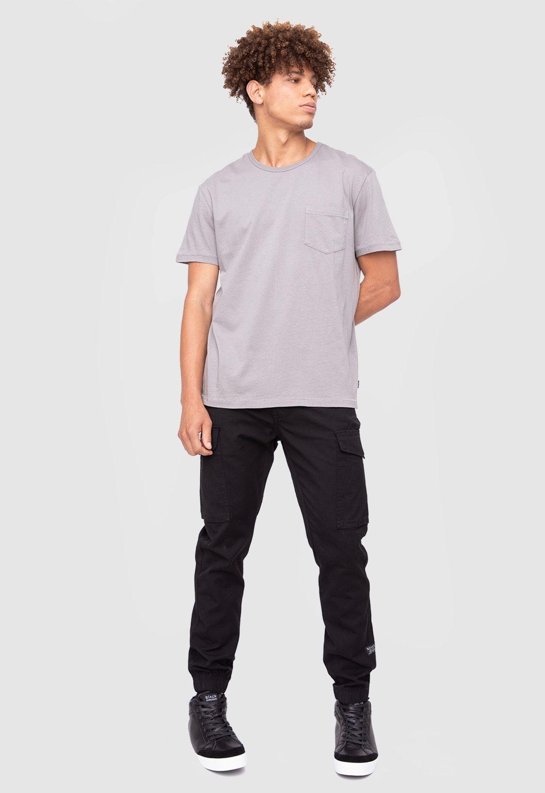 Organic Cotton  Tee Grey  Black Bubba-5