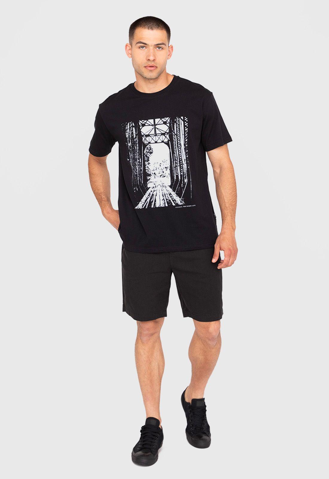 Short Lino Cotton Black Black Bubba-5