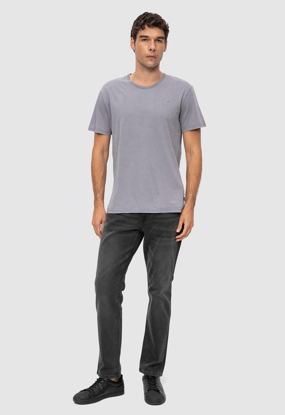 Polera Garment Dye Light Grey Black Bubba-4