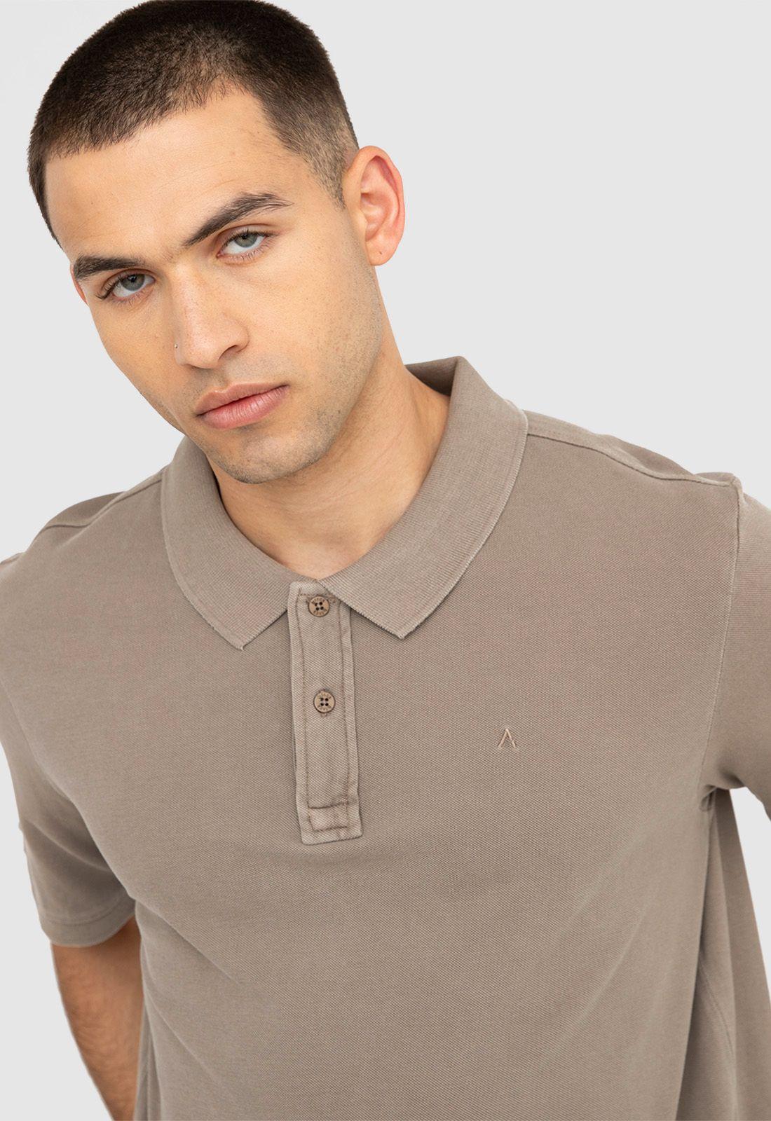 Polera Polo Pique Cafe Claro Black Bubba-2