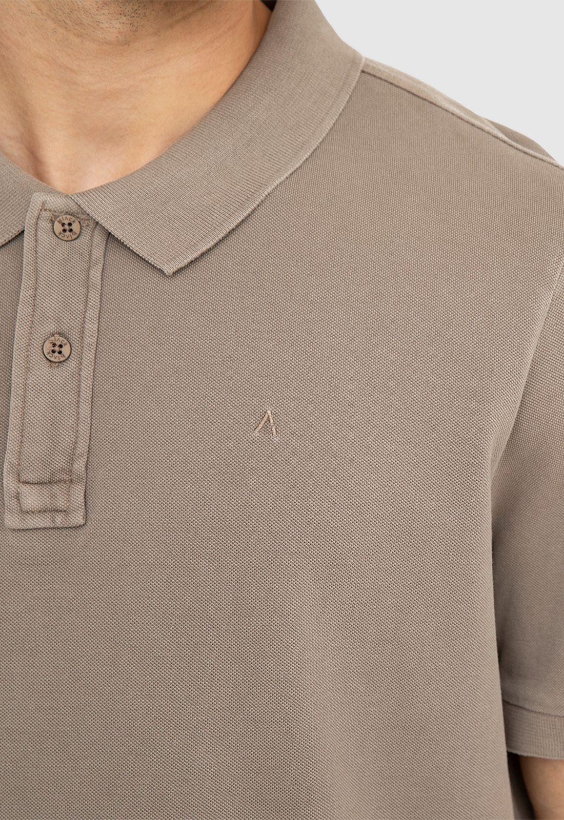 Polera Polo Pique Cafe Claro Black Bubba-3