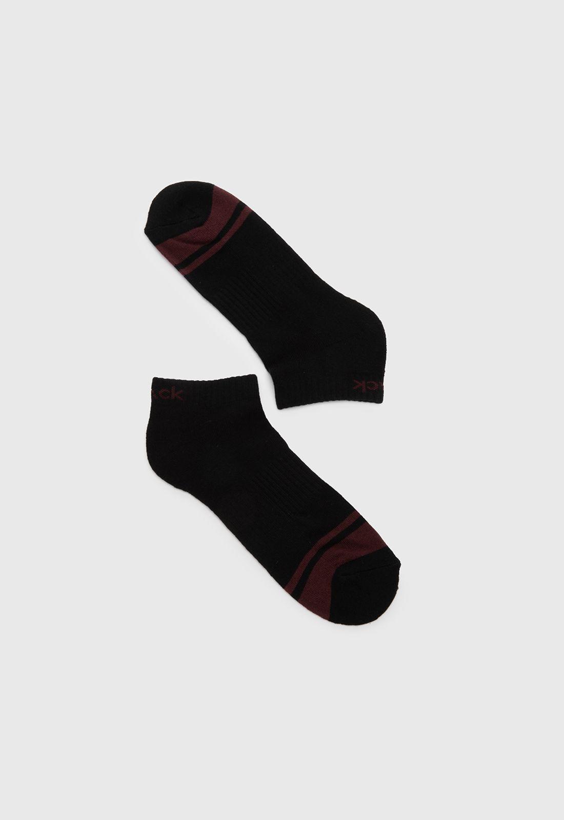 Calcetin Corto Performance Burdeo Black Bubba-2