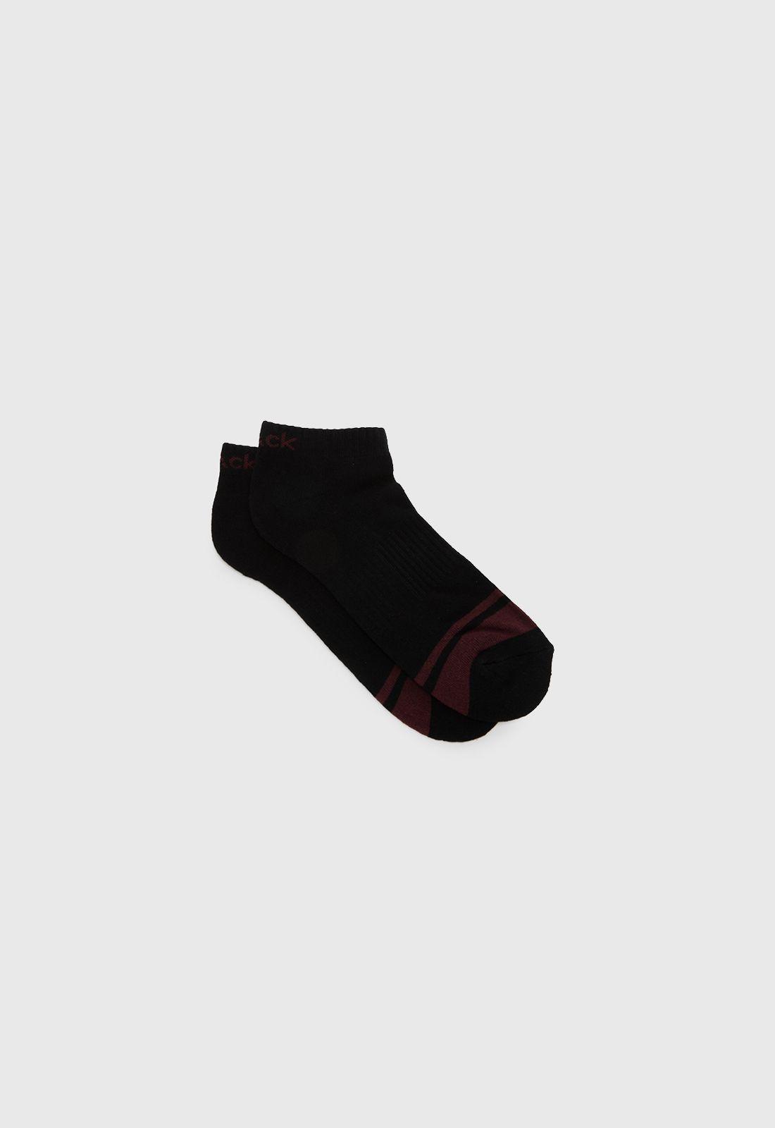 Calcetin Corto Performance Burdeo Black Bubba-3