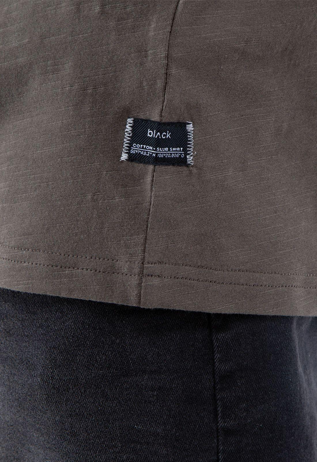 Polera Slub Cotton Militar Black Bubba-3