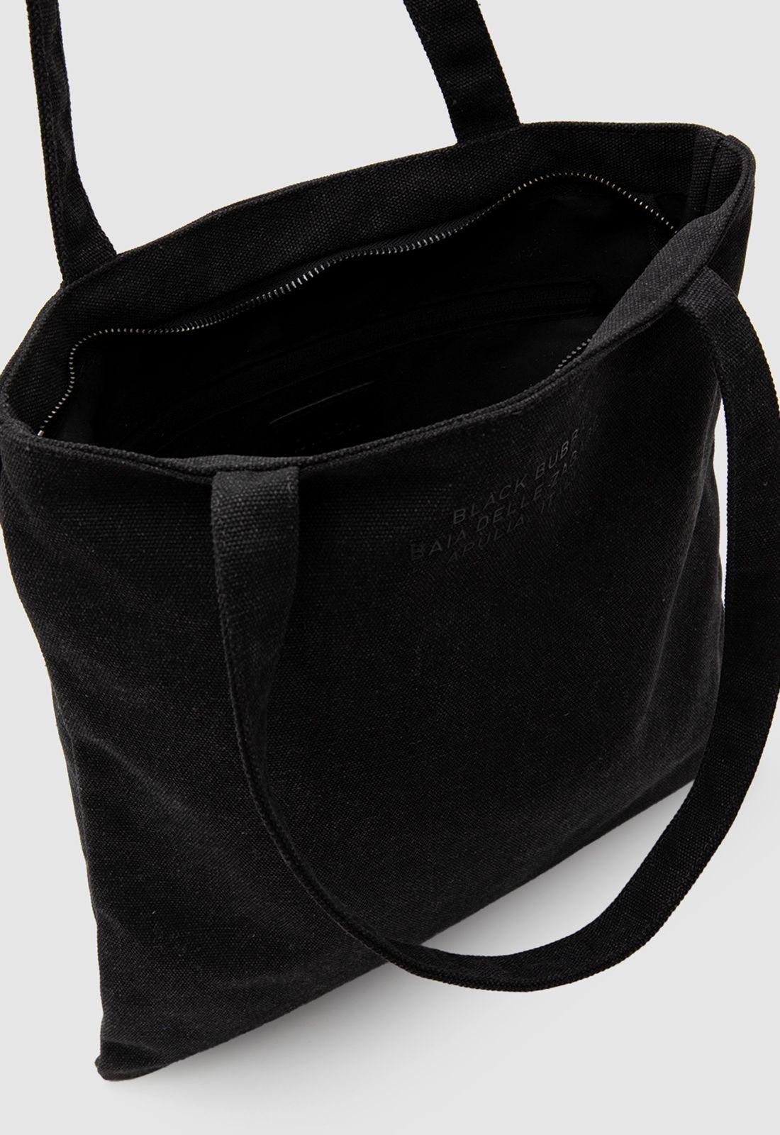 Tote Basic Canvas Grey Black Bubba-6