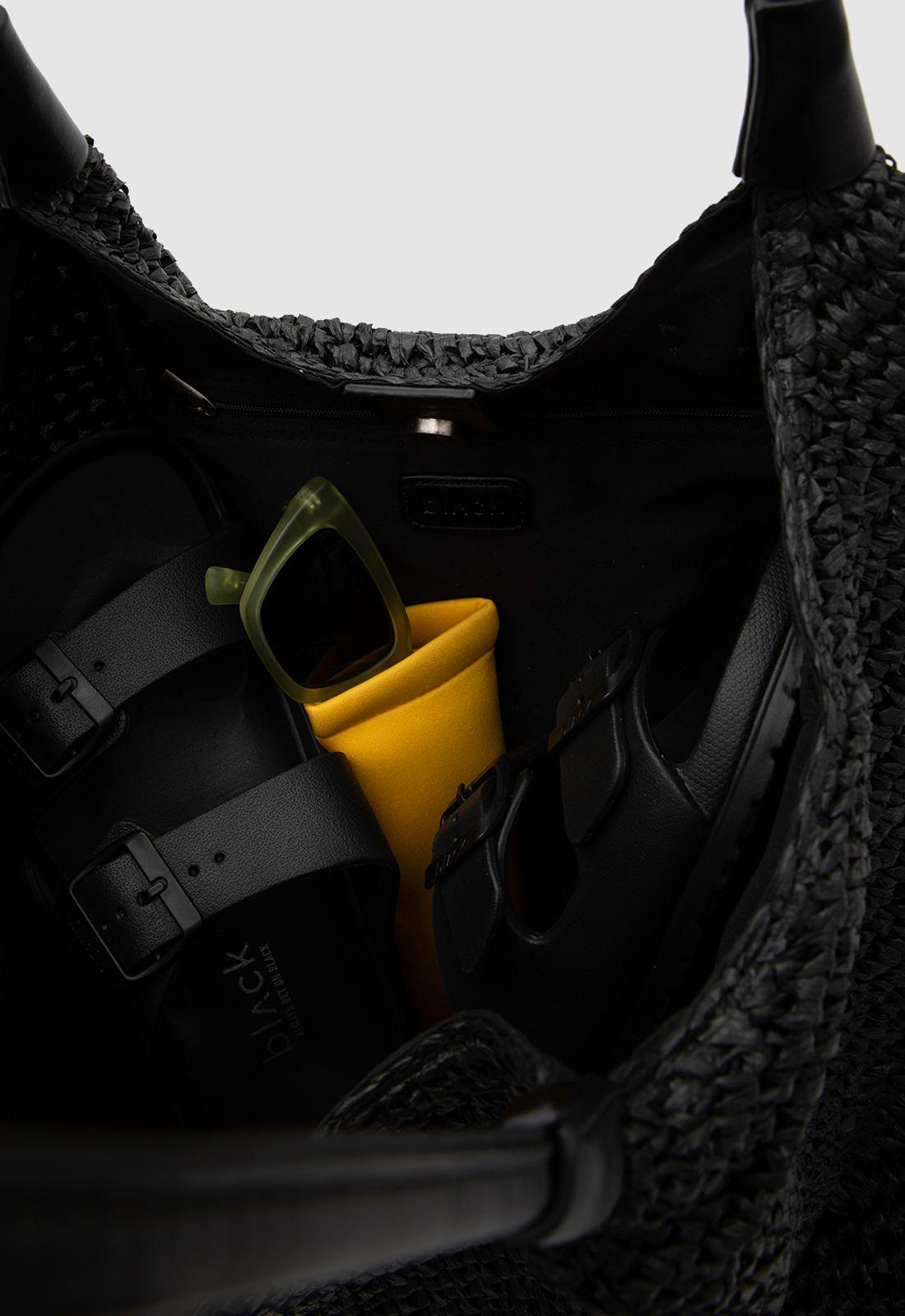 Tote Raffia Black Black Bubba-6