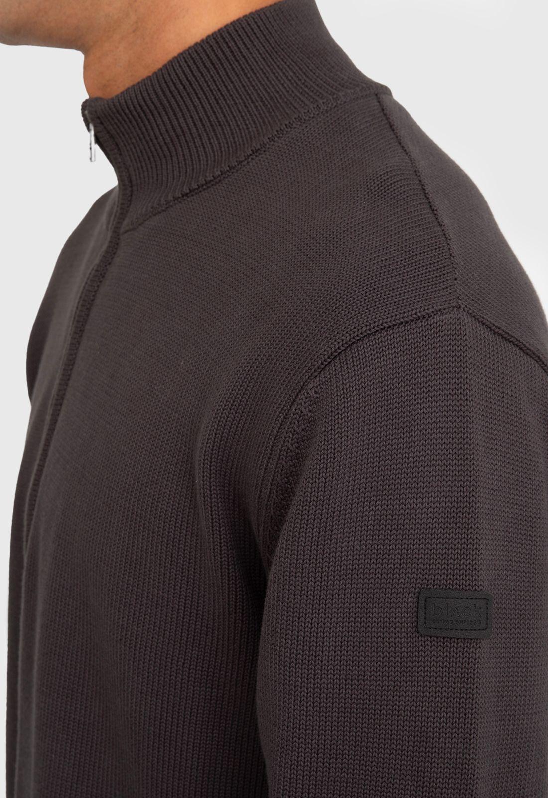 Chaleco Half Zipper Mokka Black Bubba-3