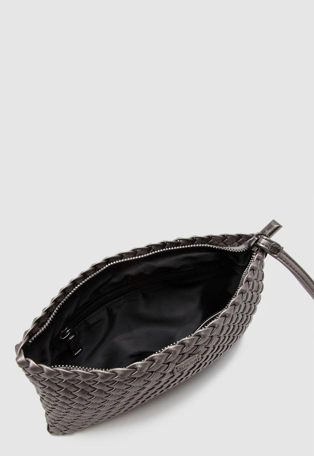 Cartera Clutch Viena Silver Black Bubba-3