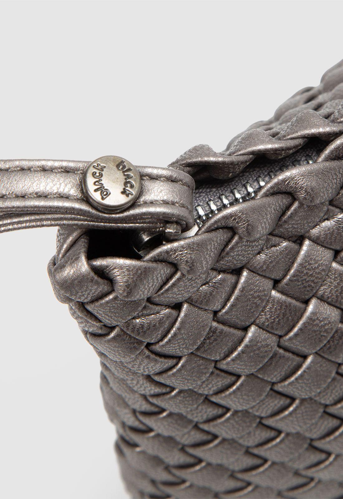 Cartera Clutch Viena Silver Black Bubba-4