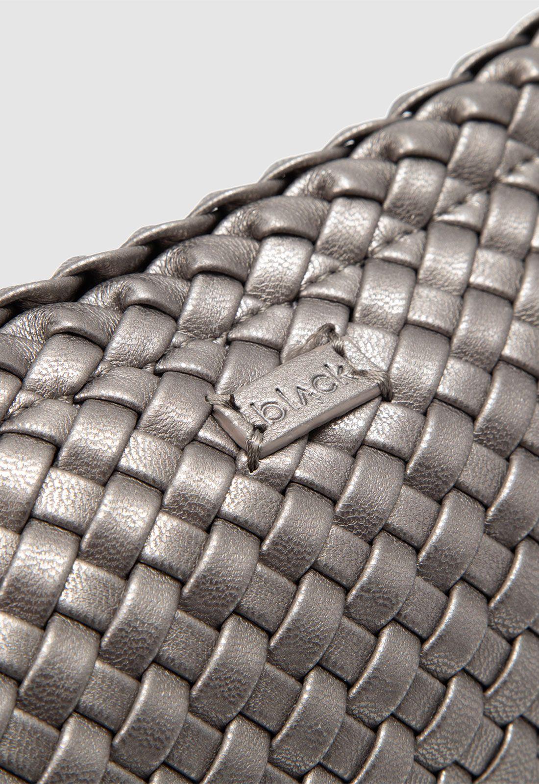 Cartera Clutch Viena Silver Black Bubba-5