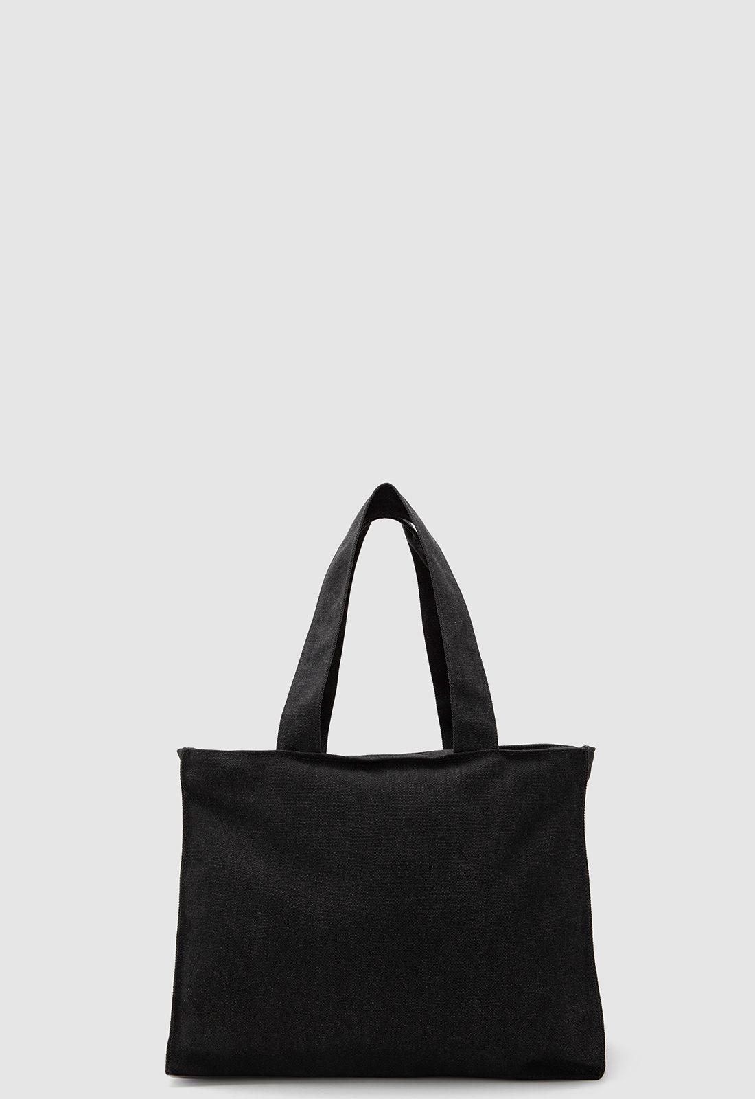 Tote Canvas Grey Black Bubba-3