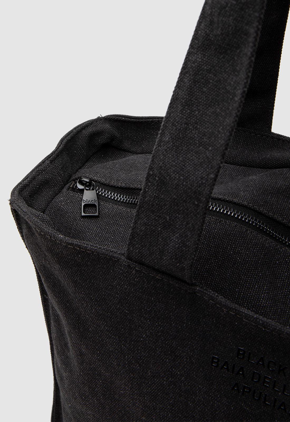 Tote Canvas Grey Black Bubba-5