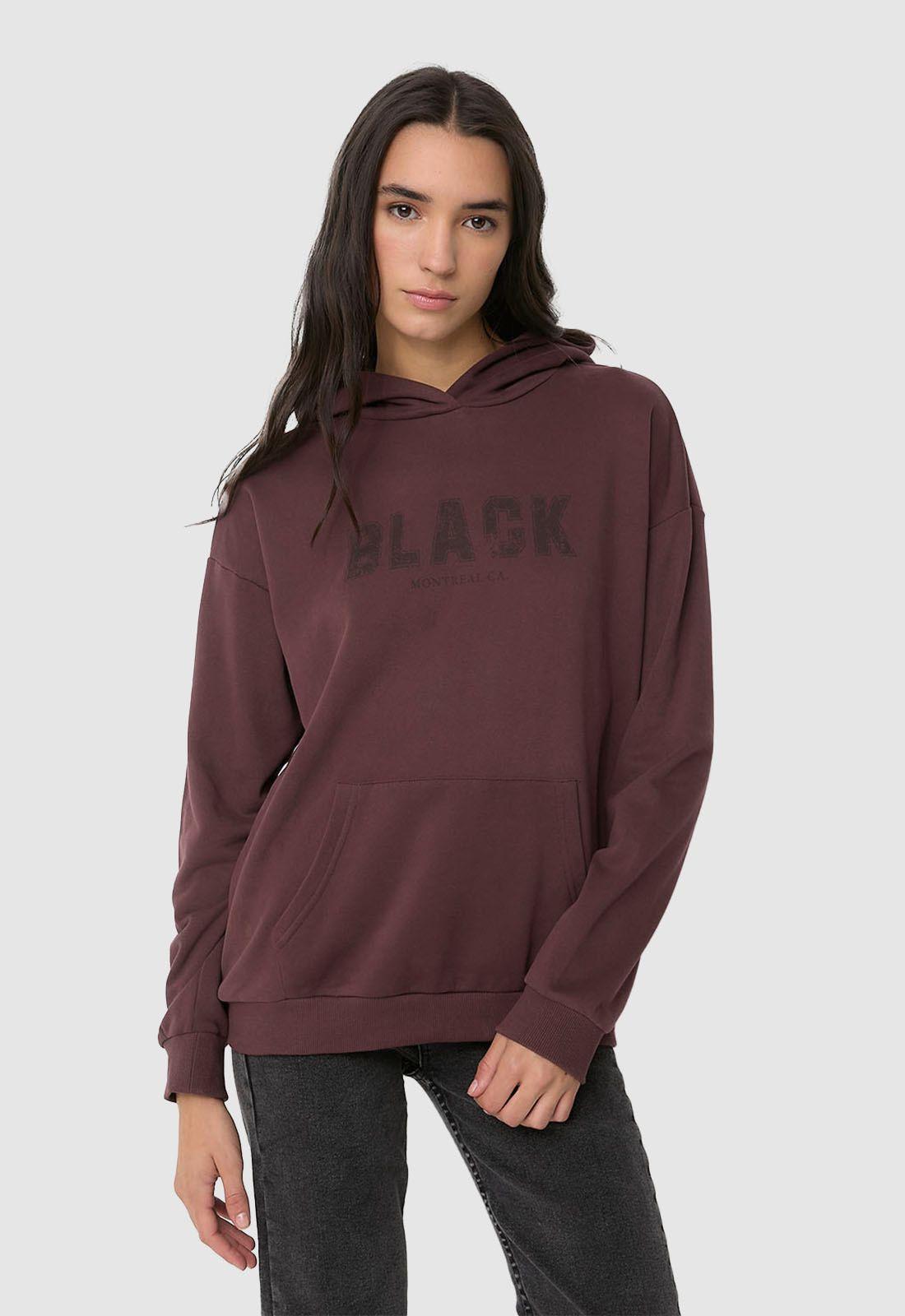 Mujer Poleron Wine Black Bubba-0