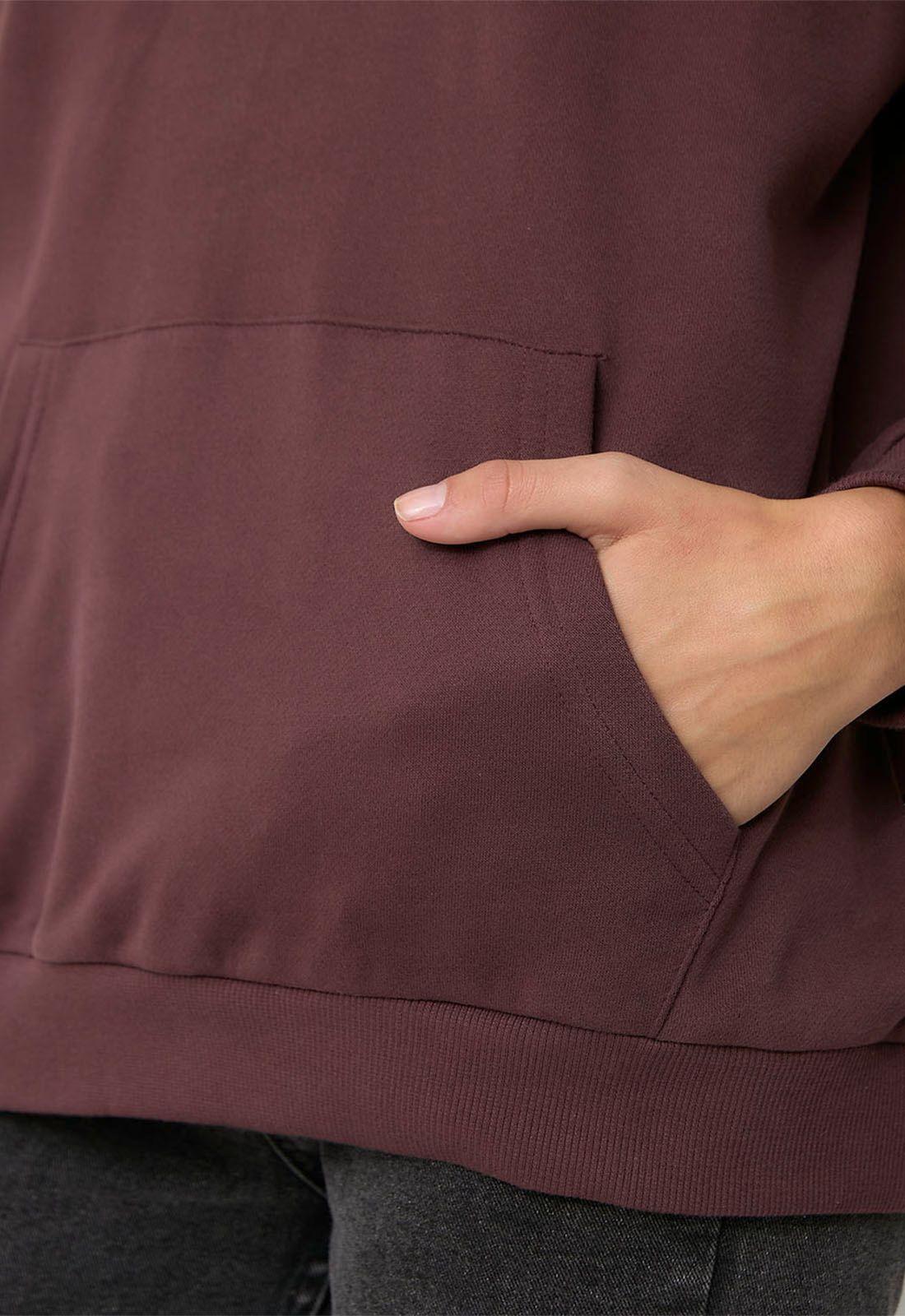 Mujer Poleron Wine Black Bubba-3