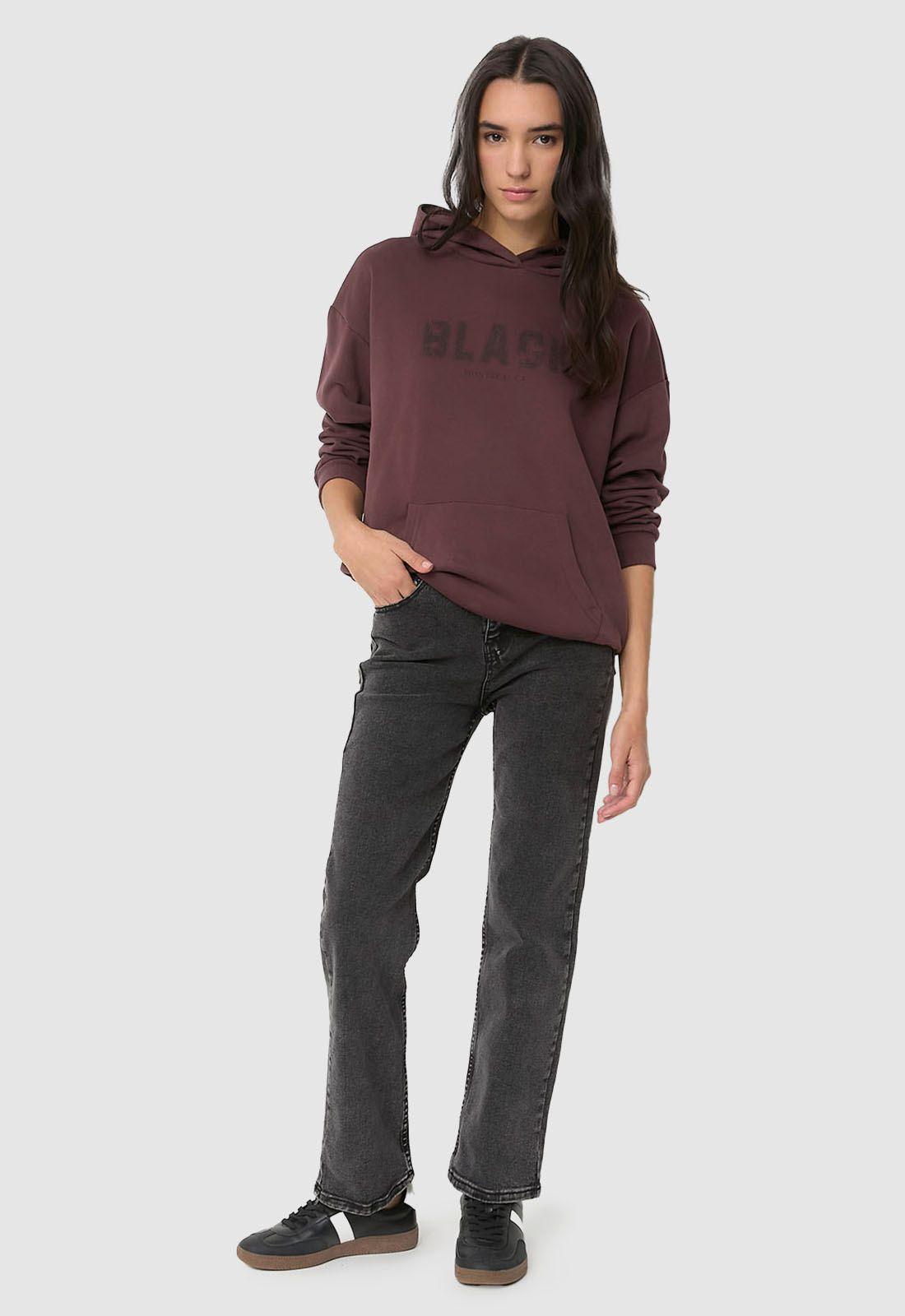 Mujer Poleron Wine Black Bubba-5