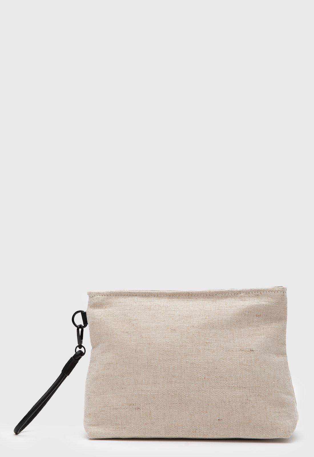 Neceser Linen Beige Black Bubba-2