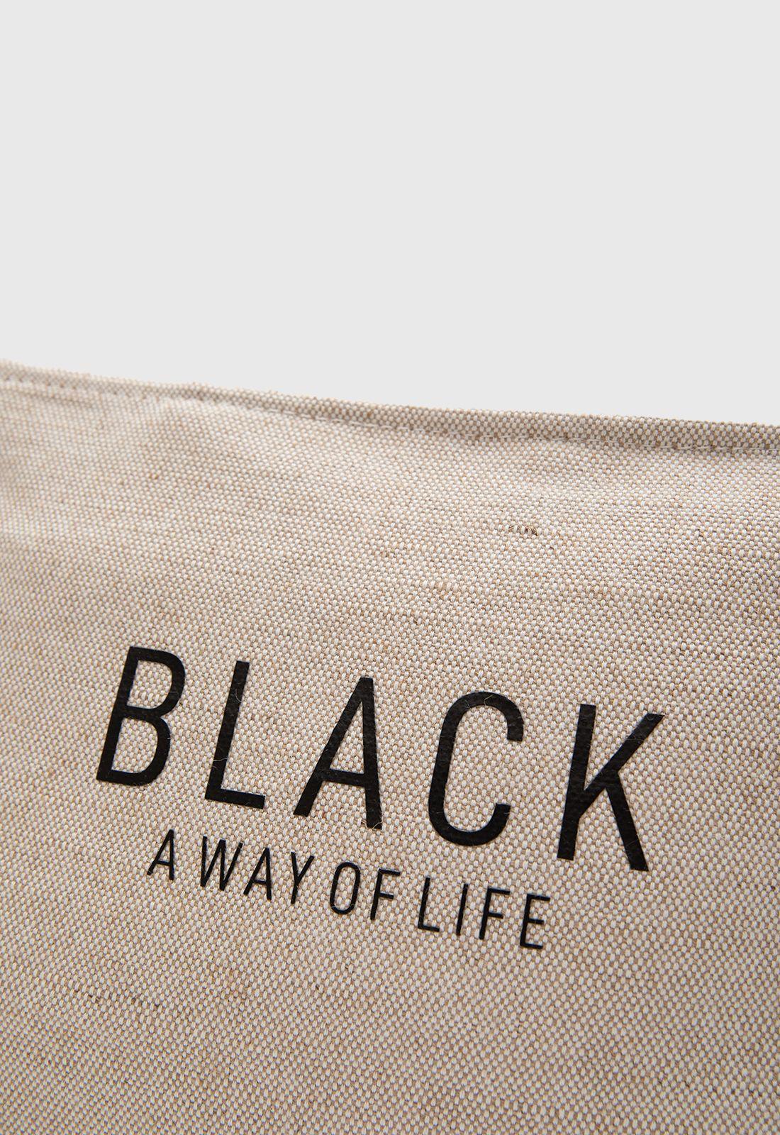 Neceser Linen Beige Black Bubba-4
