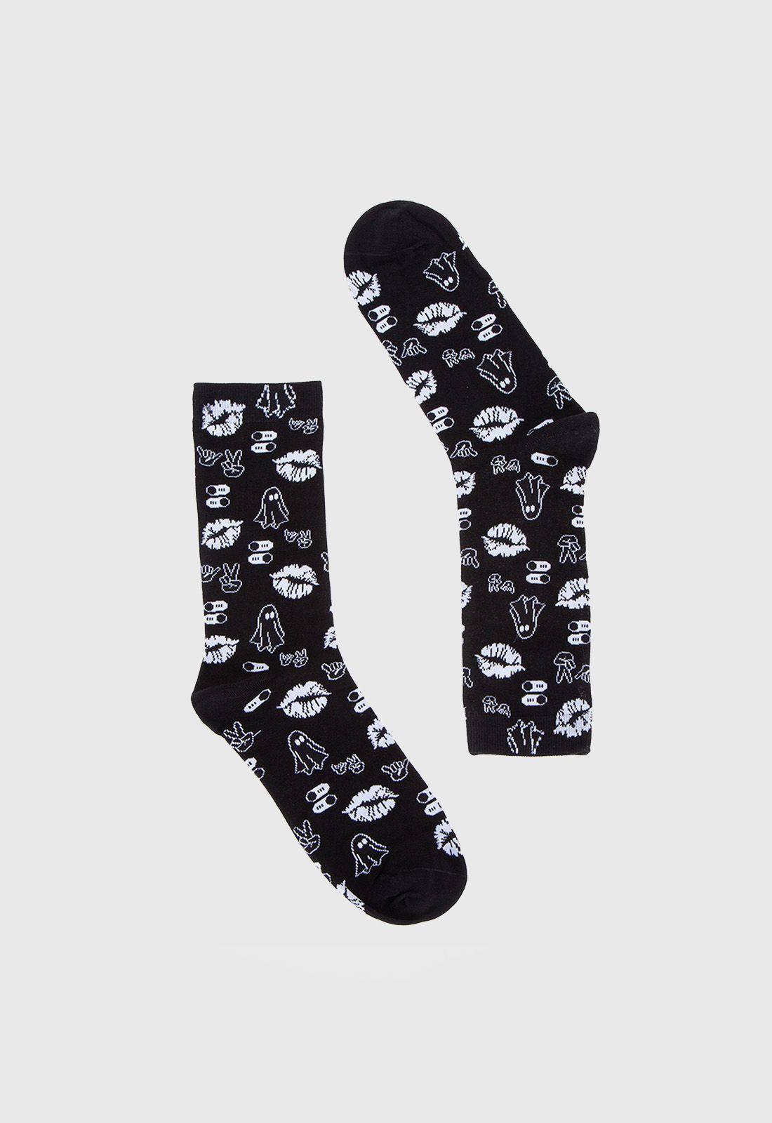 Set Calcetin Kiss Black Bubba-2