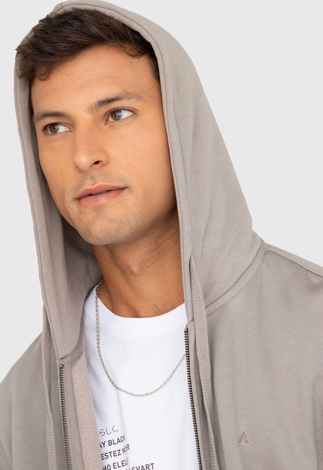 Poleron Zipper Taupe Black Bubba-2