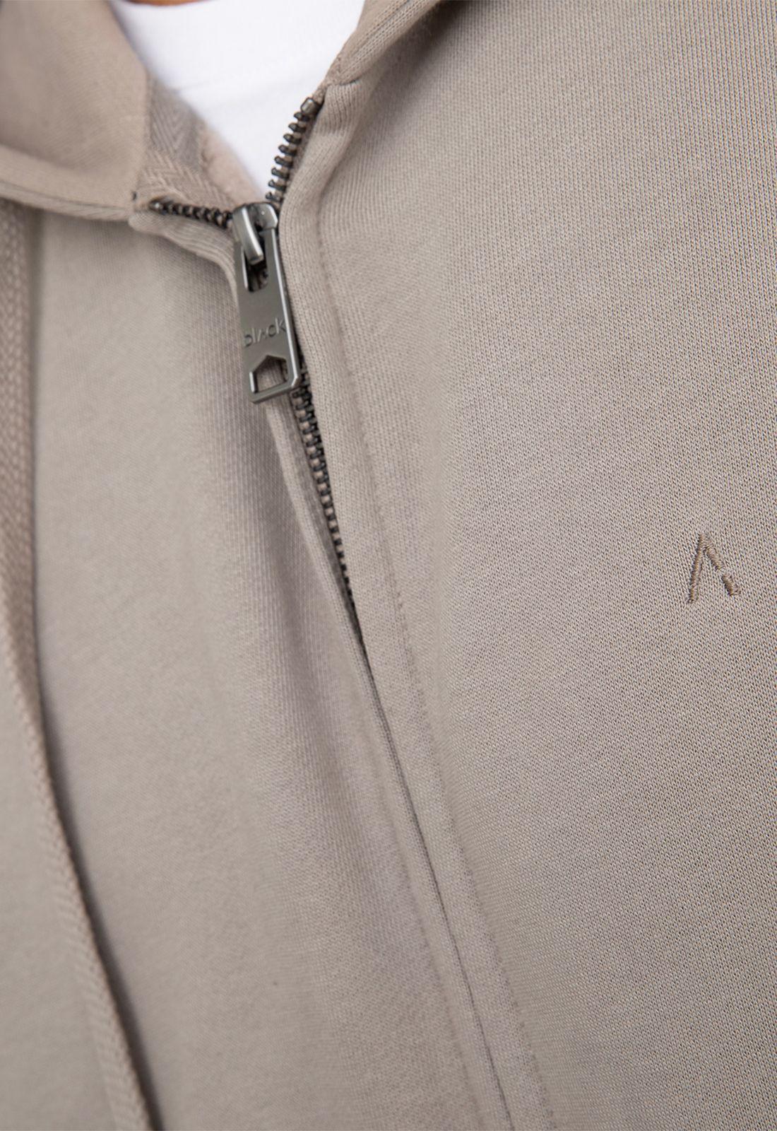 Poleron Zipper Taupe Black Bubba-5