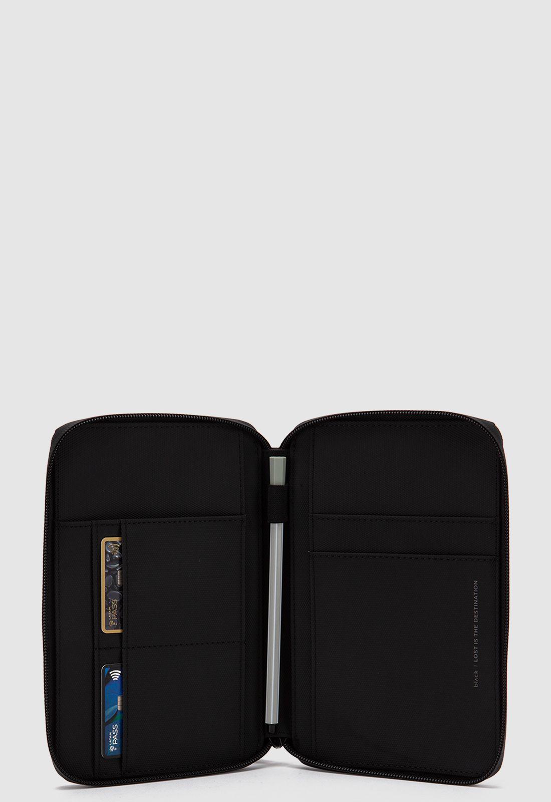 Passport Holder Travel Transit Black Black Bubba-6