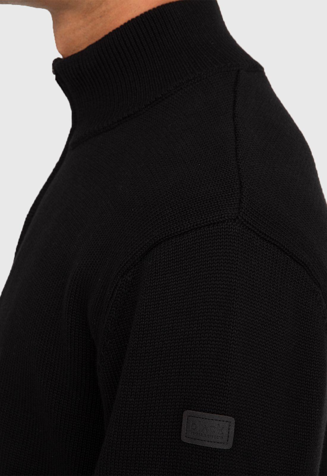 Chaleco Half Zipper Negro Black Bubba-3