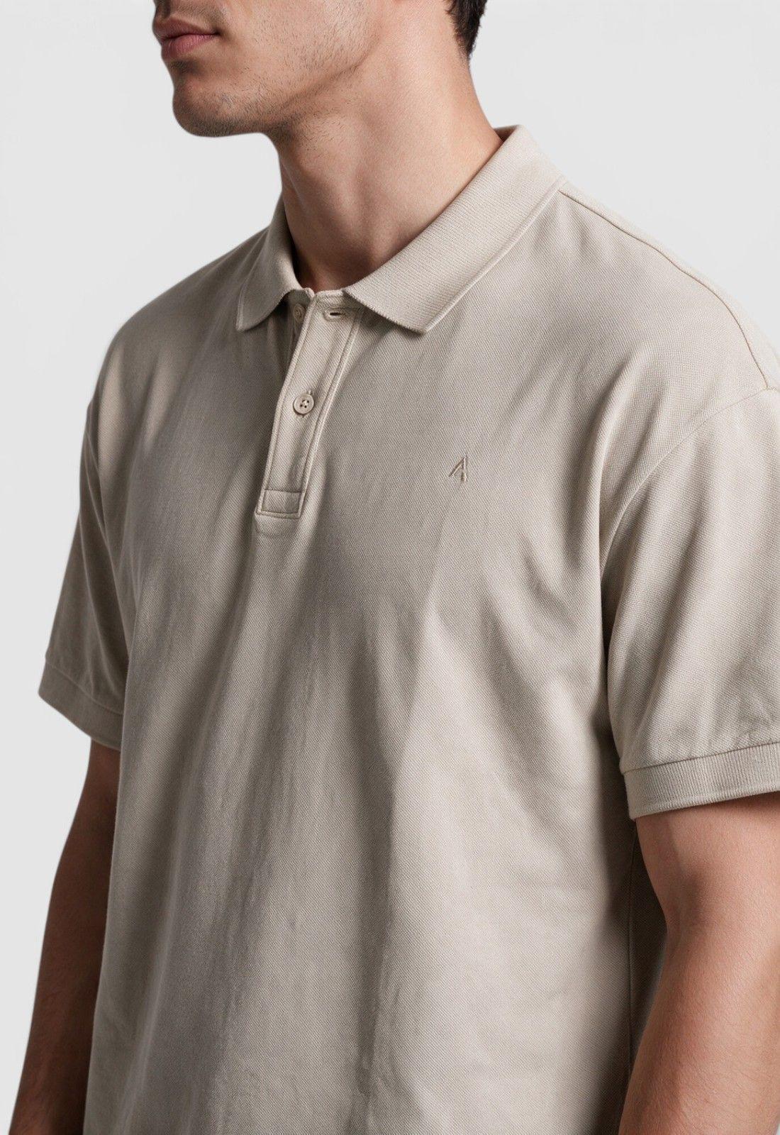 Polera Pique Algodón Beige Black Bubba-4