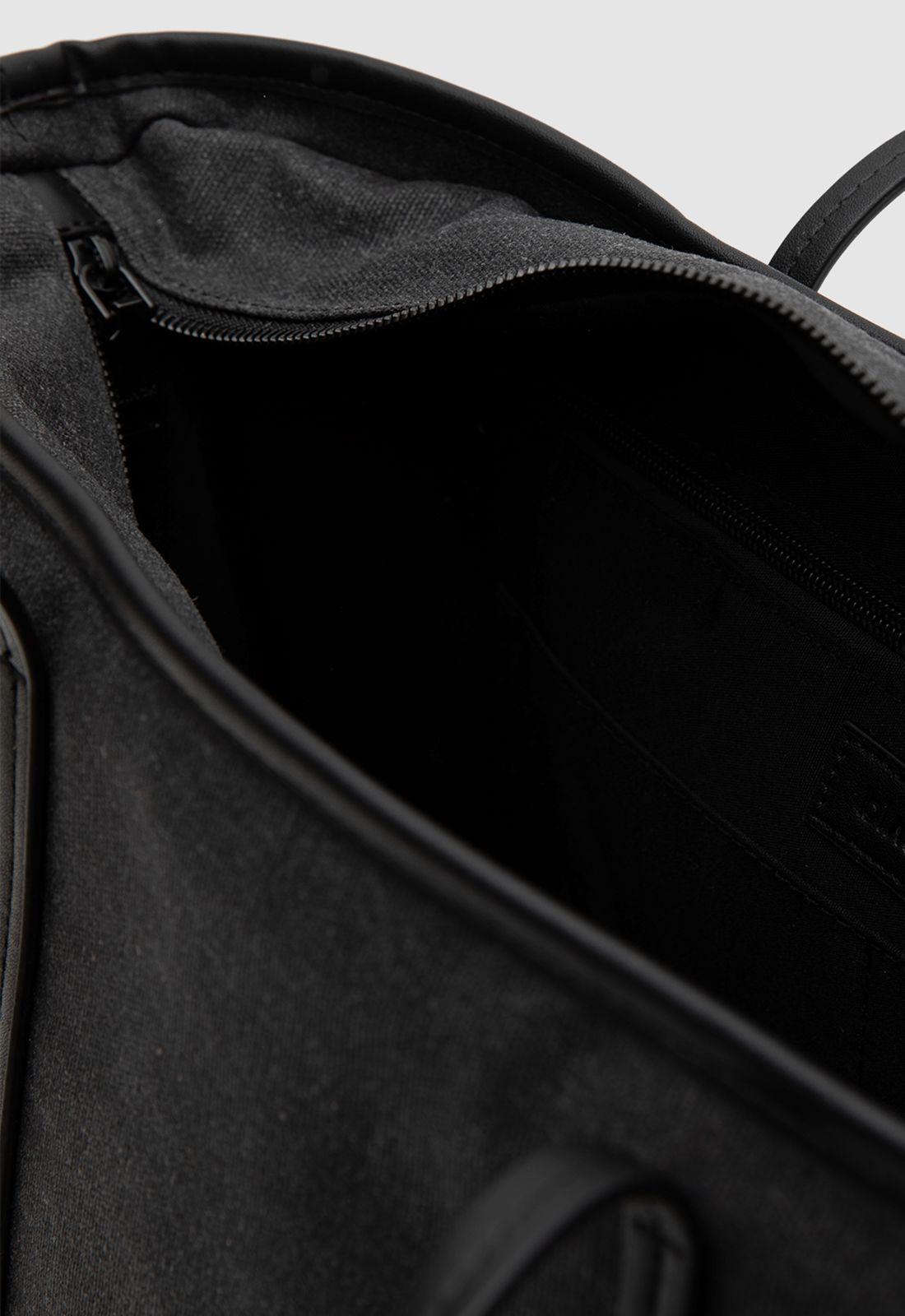 Tote Waxed Canvas Black Black Bubba-6