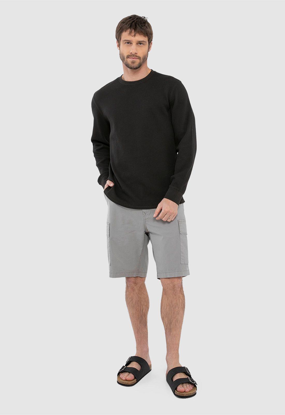 Poleron Crewneck Waffle Summer Coffee Black Bubba-4
