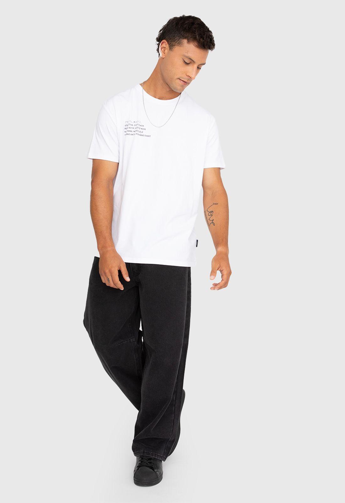 Polera Cotton Performance White Black Bubba-4