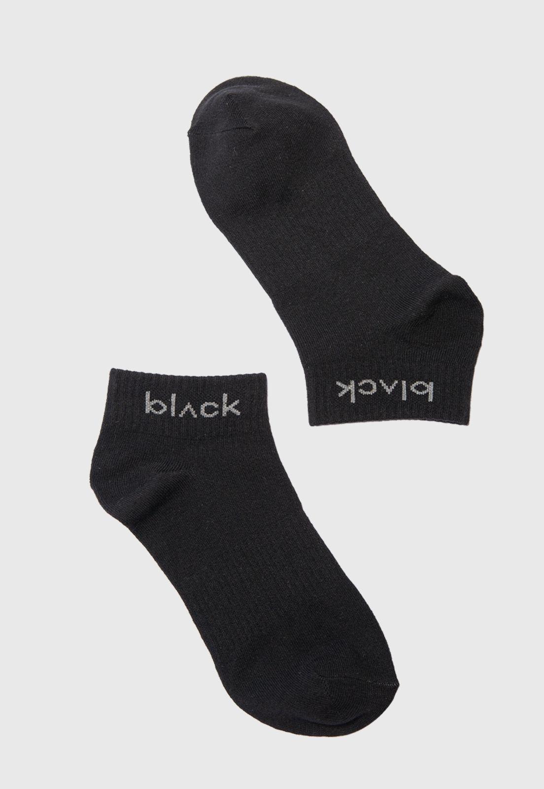 Short Socks Line Stretch Black Black Bubba-1