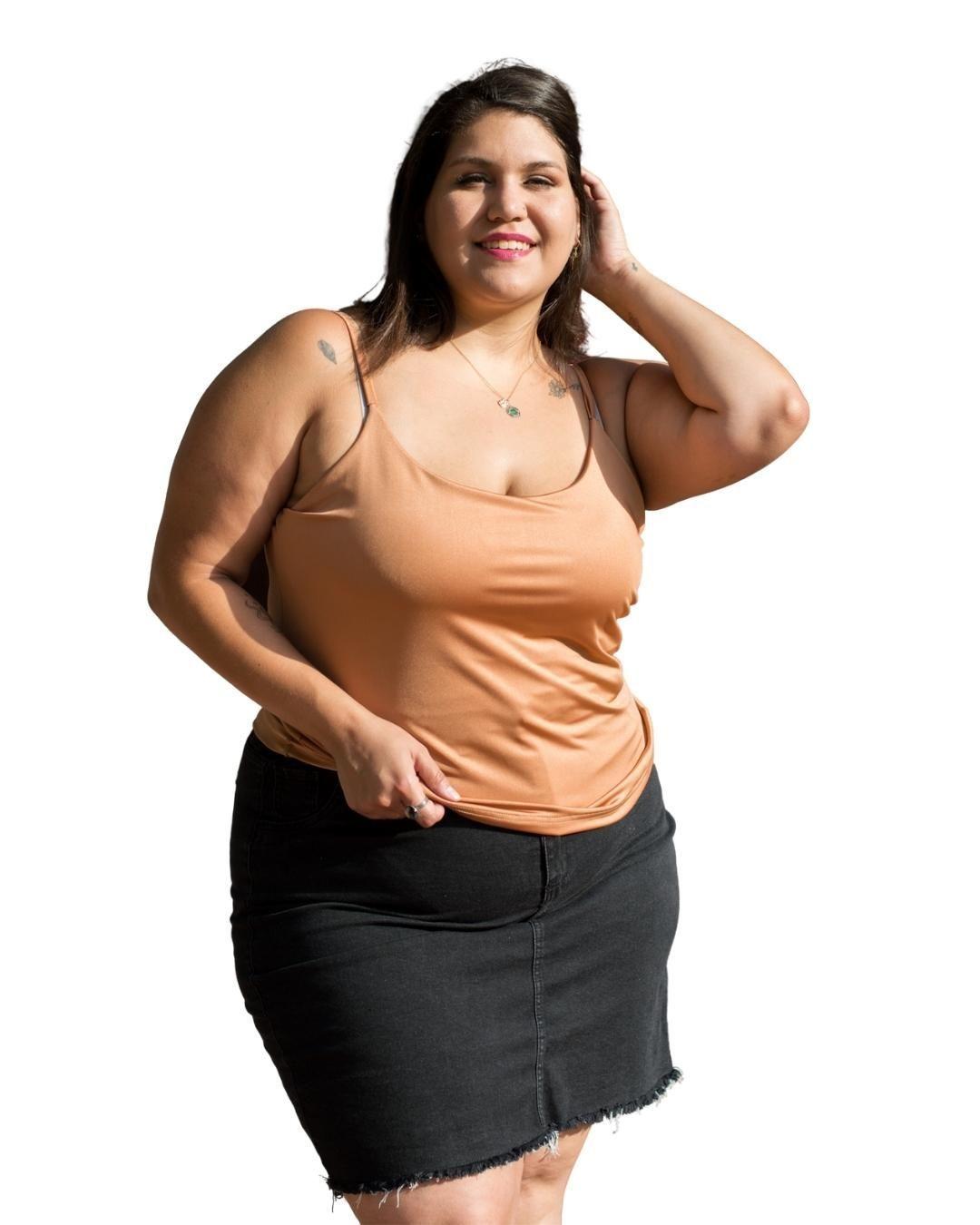 Falda Mezclilla Negra Talla Grande Plus Size-1