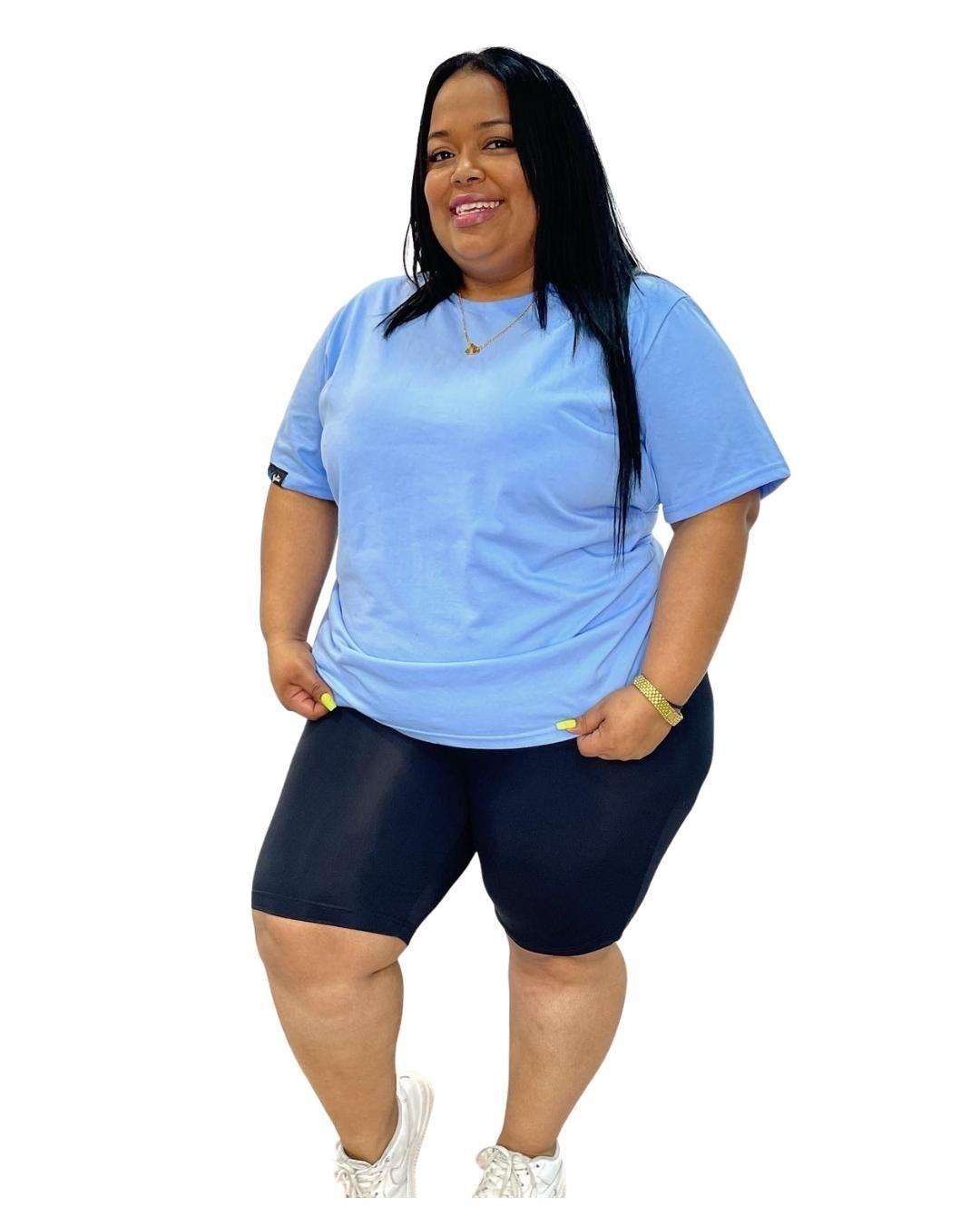 Polera Oversize Celeste Talla Grande Plus Size XL a 3xL-0