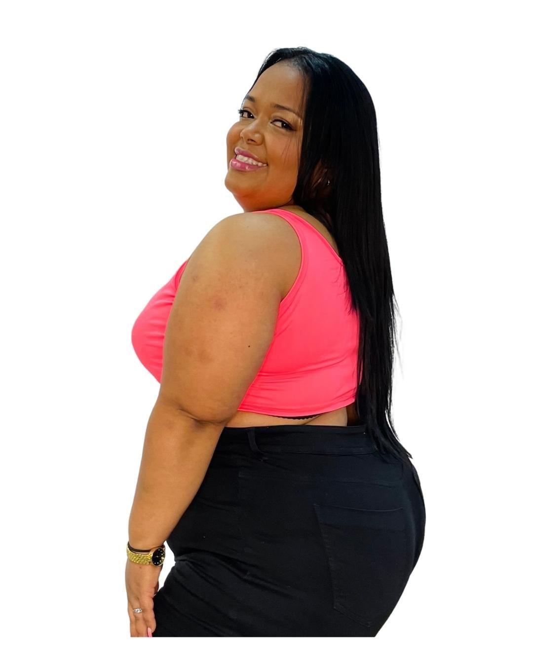 Crop Top Deportivo Talla Grande Plus Size-1