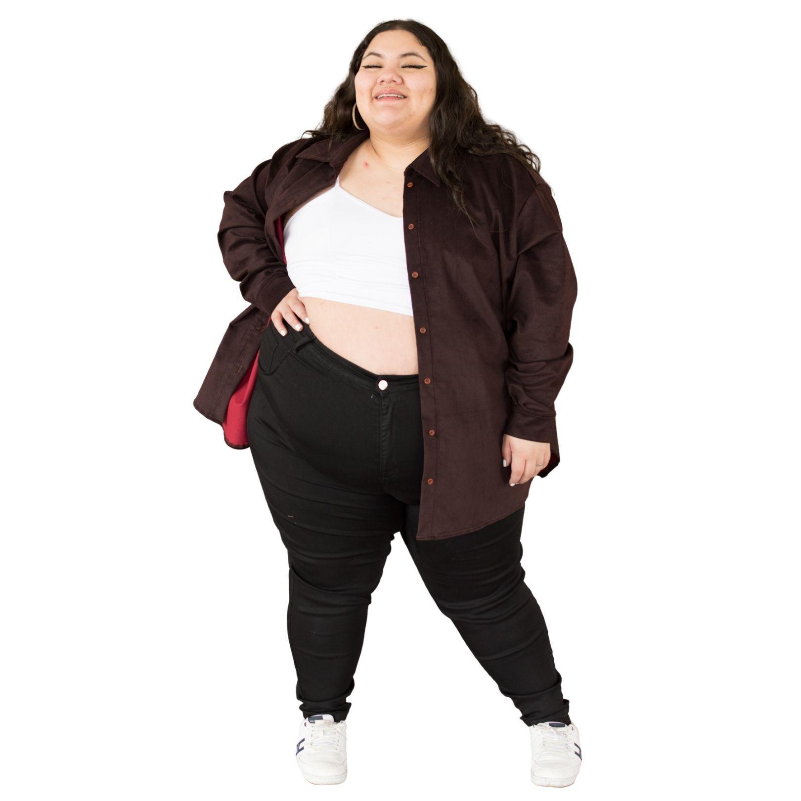 Chaqueta Cotelé Talla Grande Plus Size-0