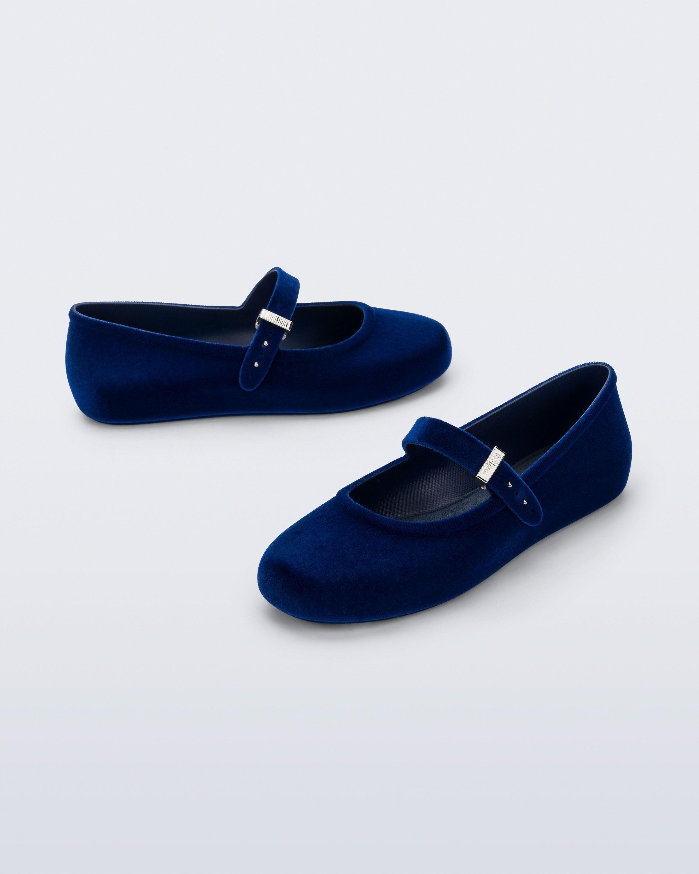 Melissa Soft Ballerina Velvet II Azul-3