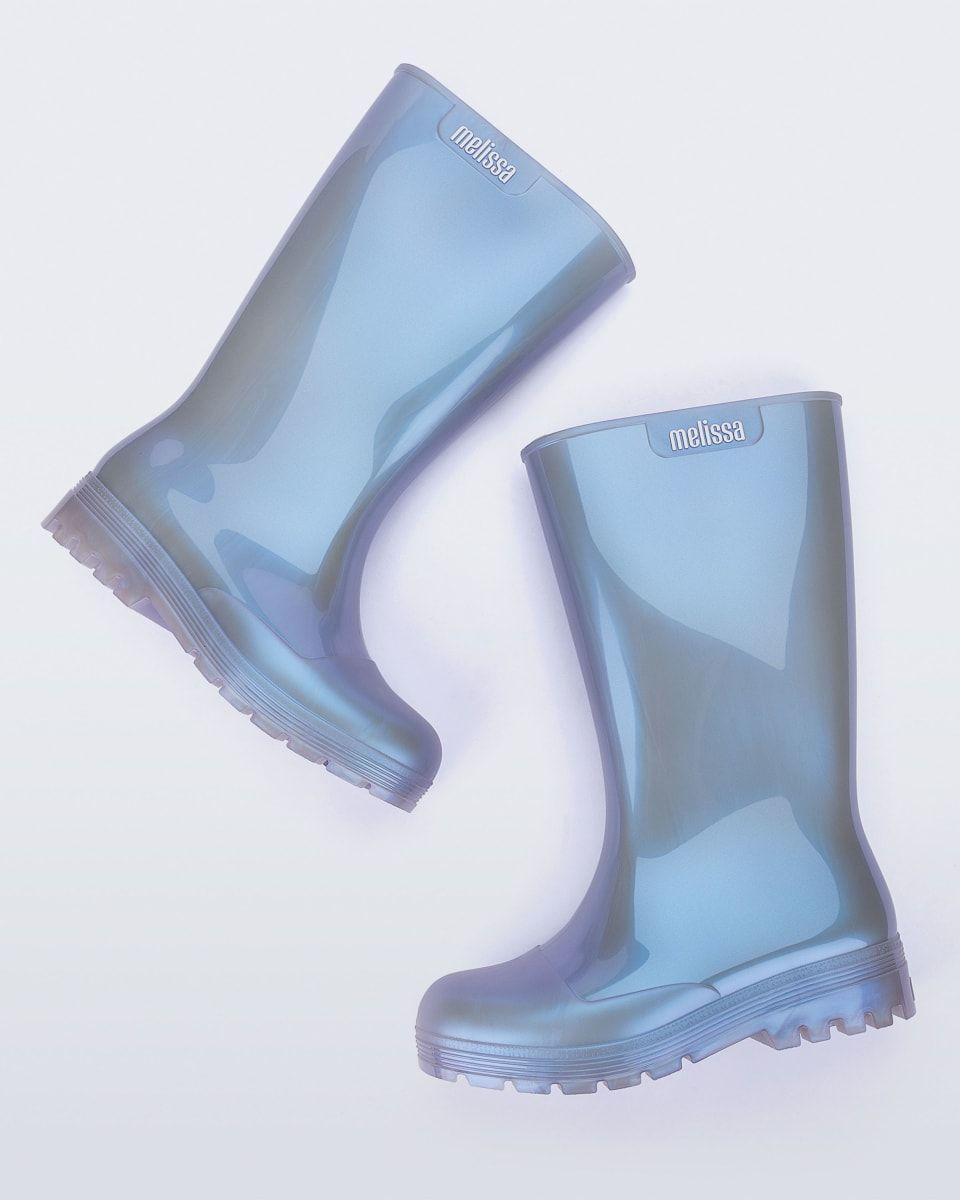 Bota Melissa Welly Azul Perlado-2