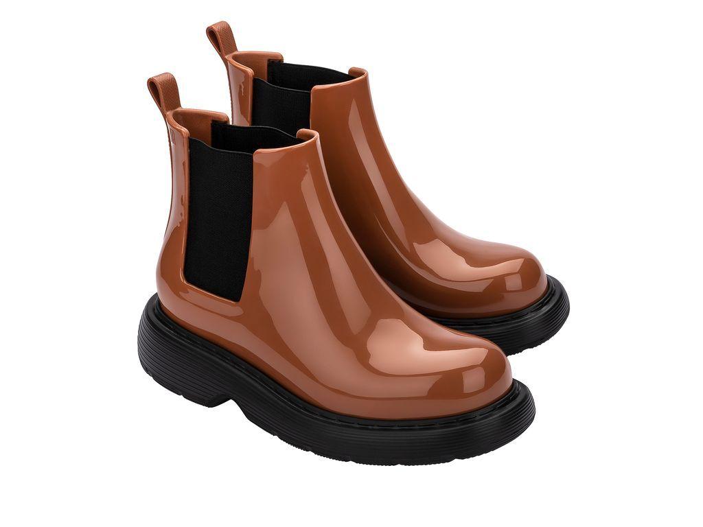 Botin Step Boot Marron Negro Melissa-1