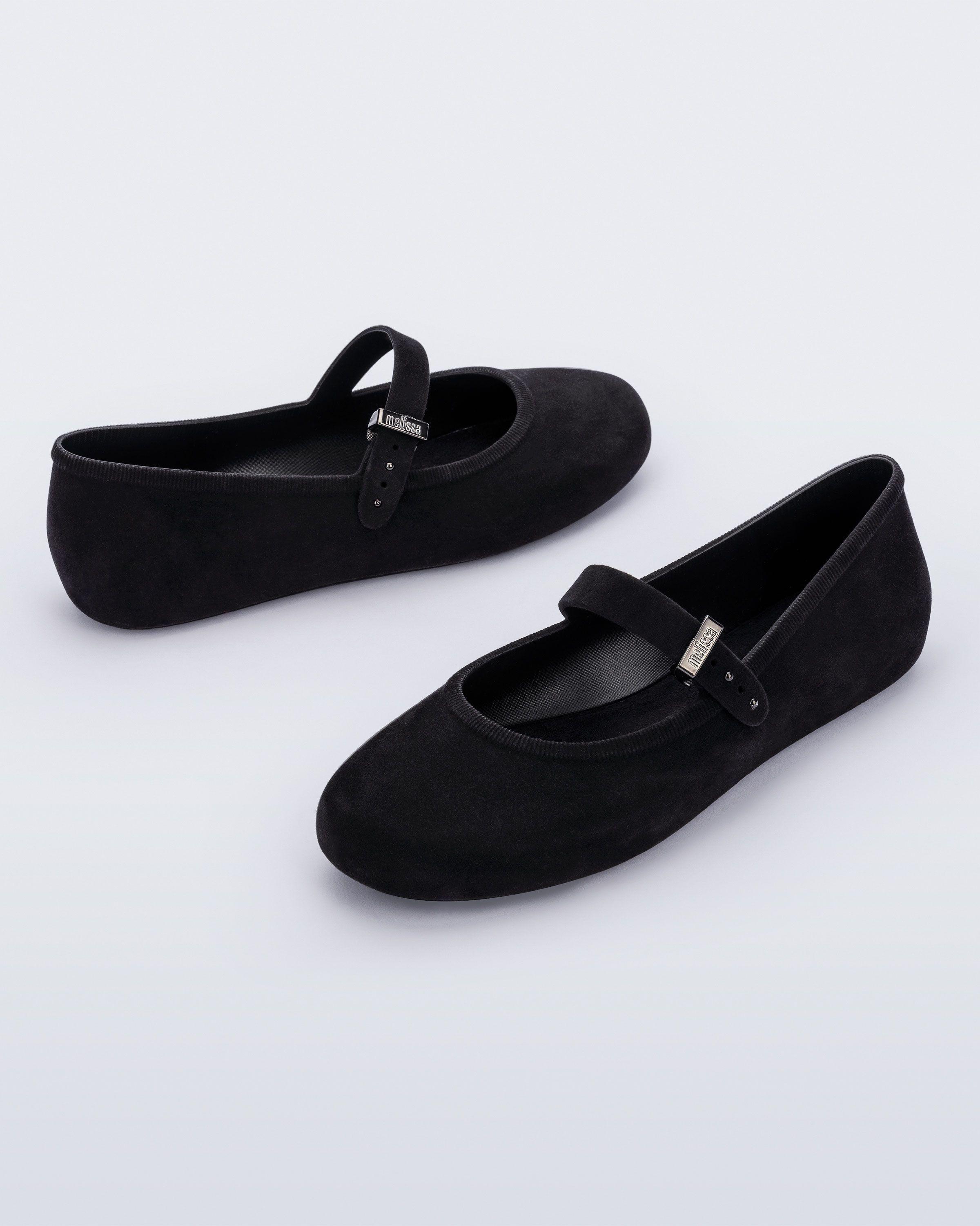 Melissa Soft Ballerina Velvet Negro-1
